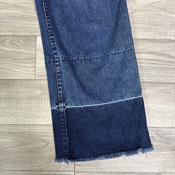 Rachel Comey Slim Legion Raw Hem Medium Wash Cropped Flare Jeans sz 4 - Picture 4 of 8